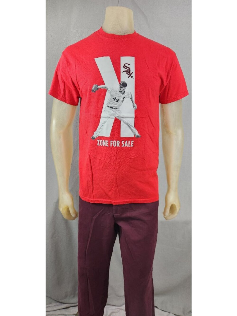 Gildan MLB Chicago White Sox Chris Sale K Zone MEDIUM Graphic Print T Shirt Top